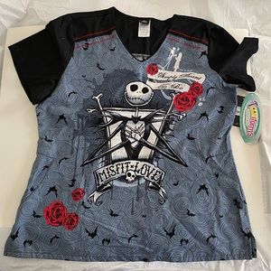 Nightmare Before Christmas scrub top